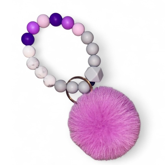 Accessories - Amethyst Aura Women’s Silicone Beaded Keychain